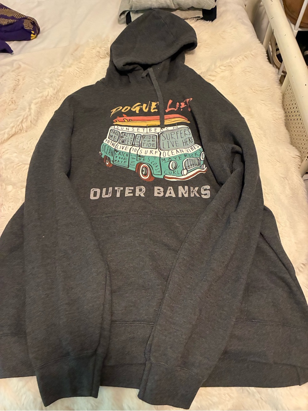 Outer Banks Charcoal Graphic Hoodie - Men